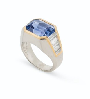 Bulgari ring with 9 carats sapphire - Galerie Montaigne Monaco