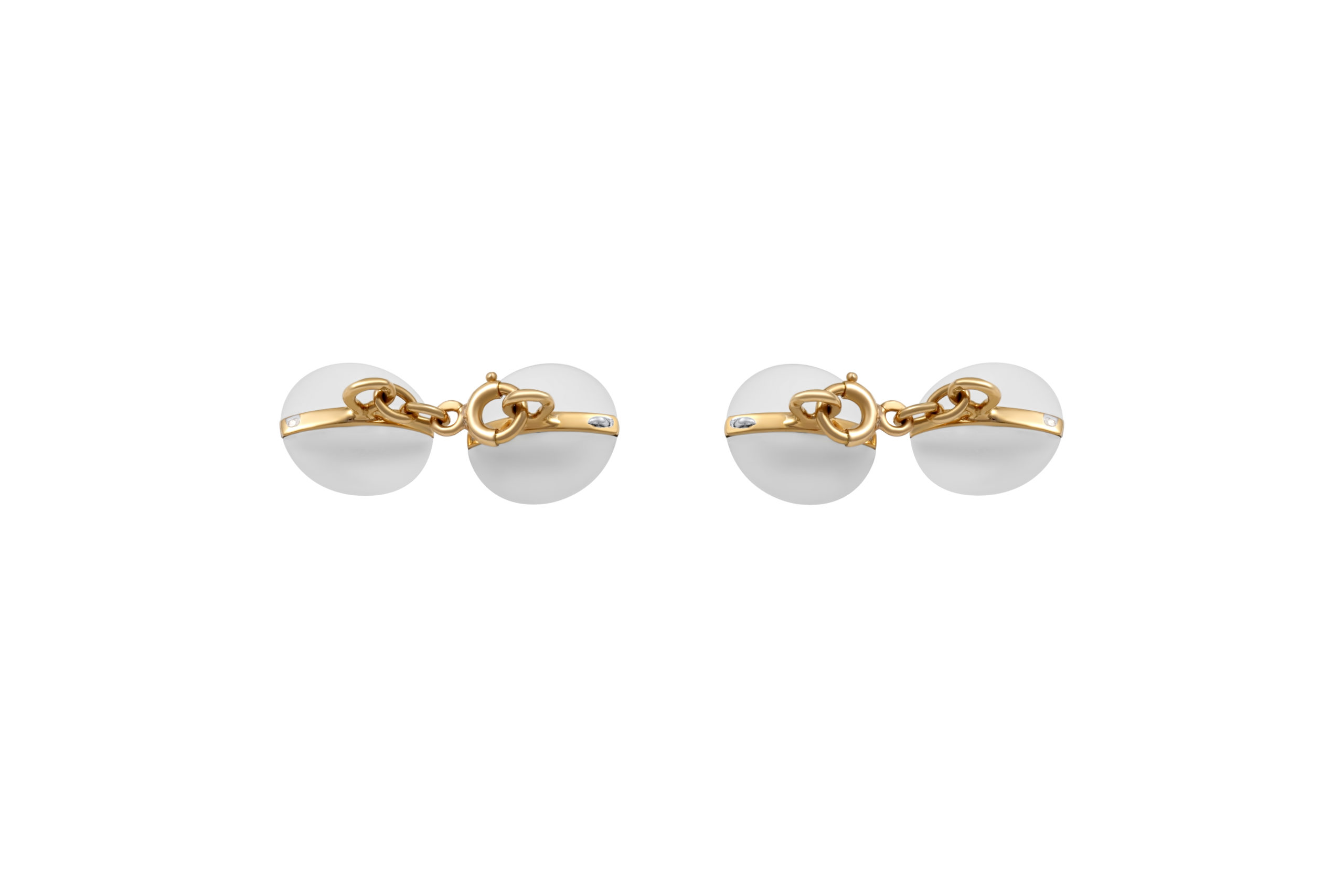 CROG000726 - Love Motif cufflinks - White gold, coral and diamonds - Cartier
